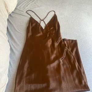 Chocolate brown Hello Molly dress